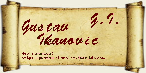 Gustav Ikanović vizit kartica